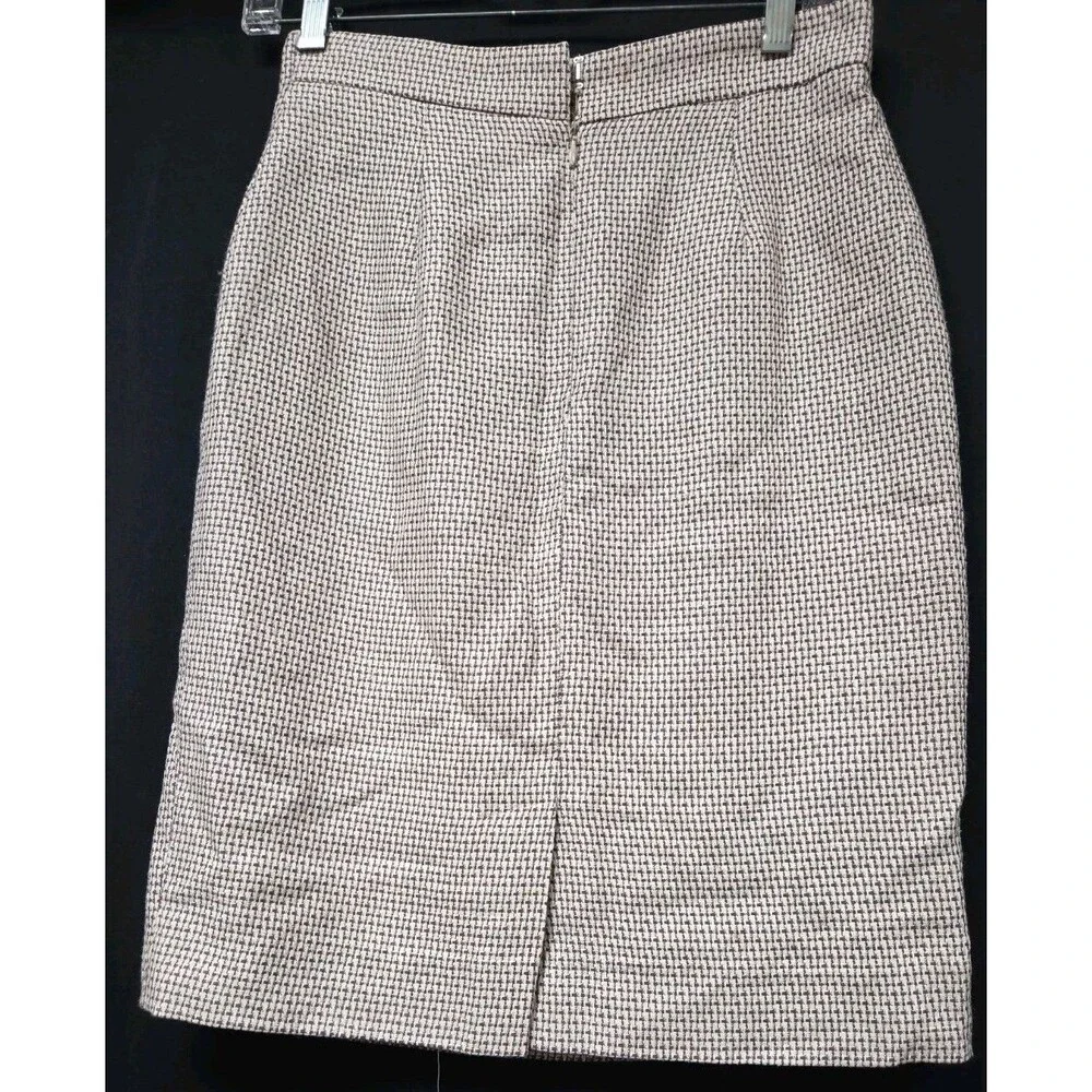 Christian Dior Skirt Suit Cream Black Print Blazer Sz 6 Skirt Sz 4 Vintage
